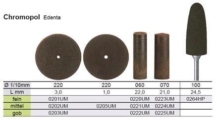 Chromopol polerer 0201 umonteret brun 100 stk*