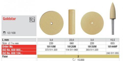 Goldstar polerer 1813 umonteret gul 12 stk*