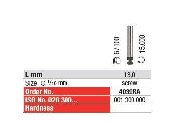 Skruemandrel til RA 6 stk*