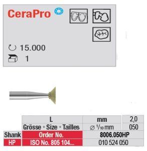 Cerapro 8006.050 HS omvendt kegle gul*