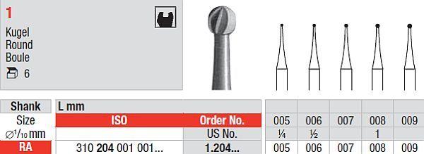 Stålbor 6 stk RA 1.009 rosenbor