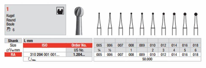 Stålbor 6 stk RA 1.010 rosenbor