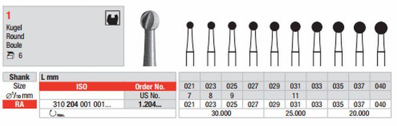 Stålbor 6 stk RA 1.031 rosenbor