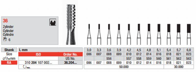 Stålbor 6 stk RA 36.016 Fissurbor*