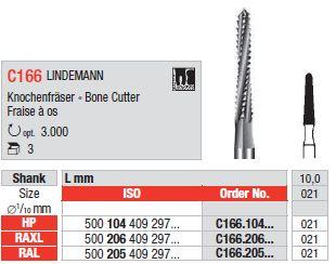 Hårdmetalbor Lindeman 166.021 RAL 3 stk*