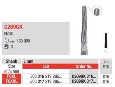 Hårdmetalbor Endo C269.016 FGXL 3 stk*