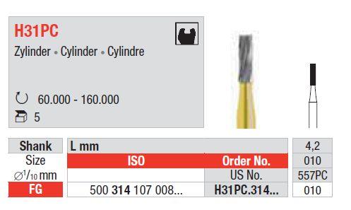 Hårdmetalbor 5 stk FG 31.010 PC