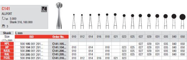 Hårdmetalbor Allport 141.027 HP 3 stk