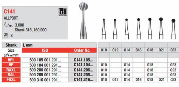 Hårdmetalbor Allport 141.018 FGXL 3 stk*