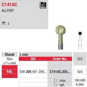 Hårdmetalbor Allport 141AC.023 RAL 3 stk*