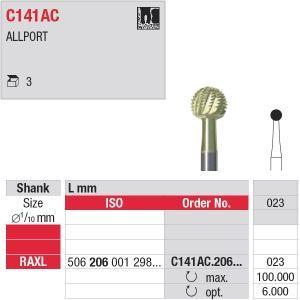 Hårdmetalbor Allport 141AC.023 RAXL 3 stk*