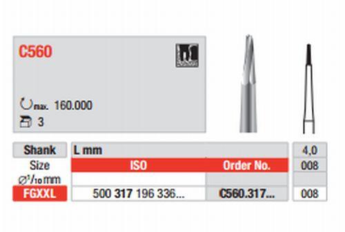 Hårdmetalbor 560.008 FGXXL 3 stk*