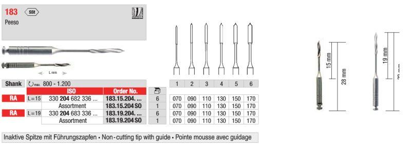 Peeso largo rodbor 6 stk 183.15.assortement*