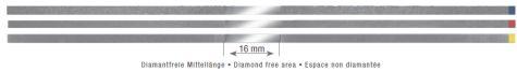 Diamant Strips 0.08x2.50 mm gul/xfin 10 stk