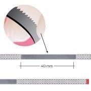 Diamant Strips perforeret 0.1x2.5 mm rød/xfin 10 stk