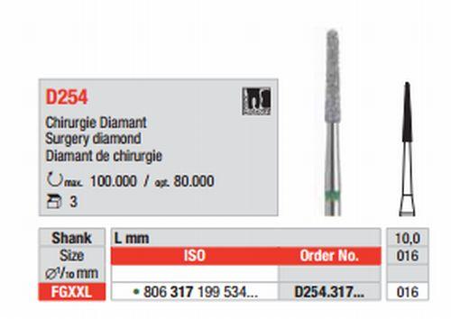 Kirurgi diamant D254.016 FG XXL 3 stk
