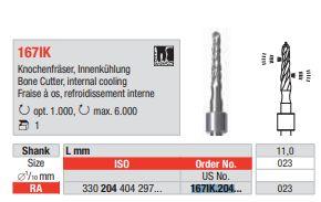 Knoglefræser med internal køling 167IK ISO 023*
