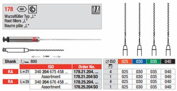 Rodspiral RA 4 stk 25 mm nr 30 blå*