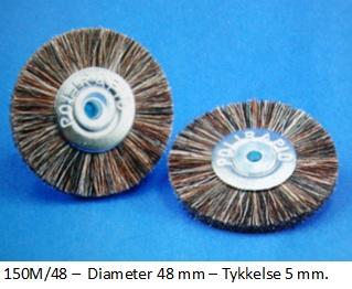 Børste sort 150M/48 umonteret 12 stk*