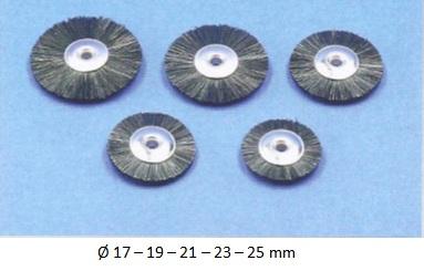 Miniature-børste sort 121/21 umonteret stiv 6 stk