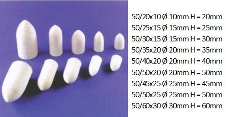 Filtkegle 50/25x15 mm umonteret 12 stk