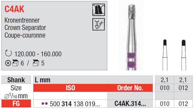 Hårdmetalbor 5 stk FG C4AK.010*