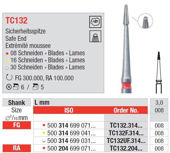 Hårdmetalbor 5 stk FG TC132F.008*