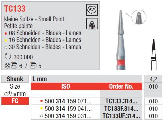 Hårdmetalbor 5 stk FG TC133UF.010*