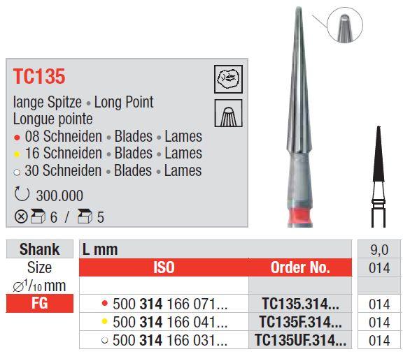 Hårdmetalbor 5 stk FG TC135F.014*