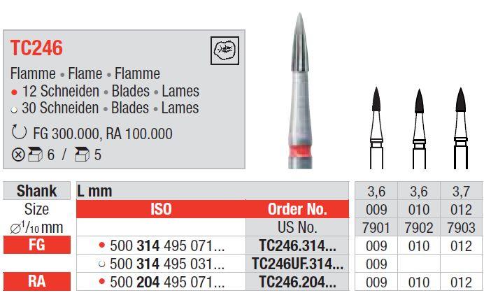 Hårdmetalbor 5 stk RA TC246.010*
