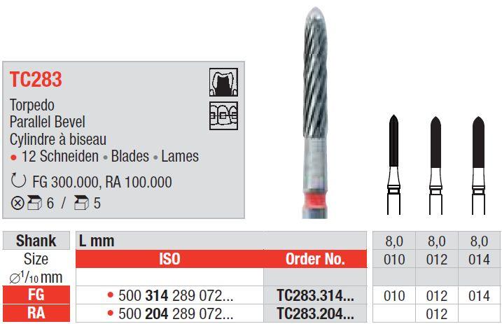 Hårdmetalbor 5 stk FG TC283.010*