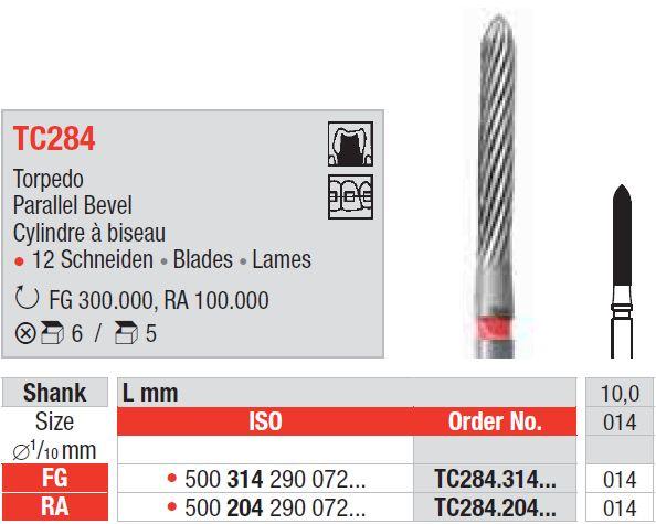 Hårdmetalbor 5 stk FG TC284.014*