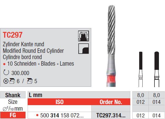 Hårdmetalbor 5 stk FG TC297.012*