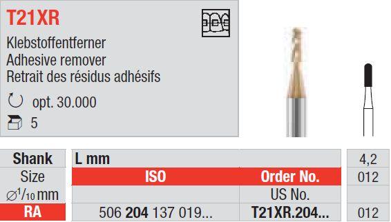 Hårdmetalbor 5 stk FG T21XR.012 adhæsivfjerner