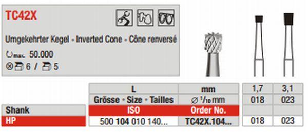 Hårdmetalbor 5 stk HP TC42X.018*