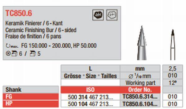 Hårdmetalbor 5 stk HP TC850.6.010*