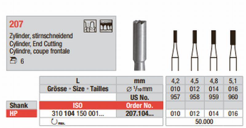 Stålbor 5 stk HP 207..016*