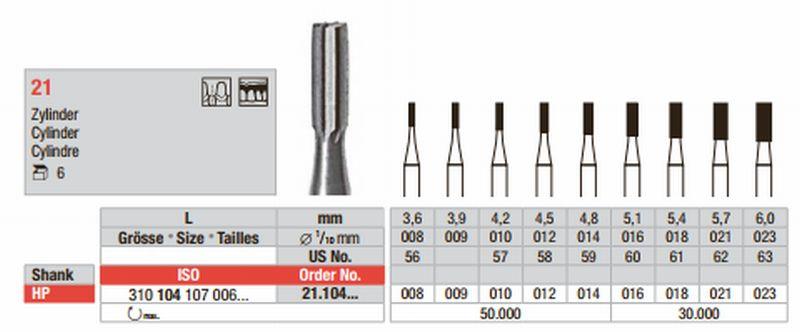 Stålbor 5 stk HP 21..009*