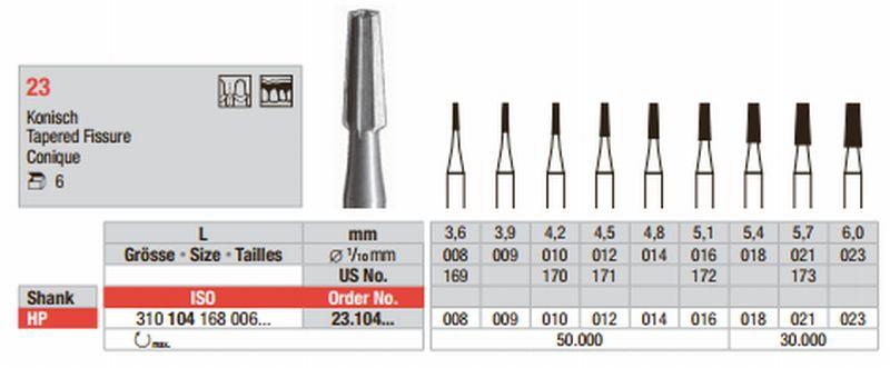 Stålbor 5 stk HP 23..010*