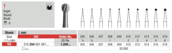 Stålbor 5 stk RA 1.014 rosenbor