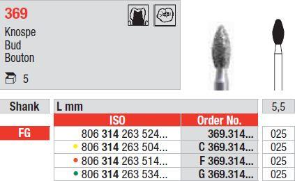 Diamantbor 5 stk FG 369.025*