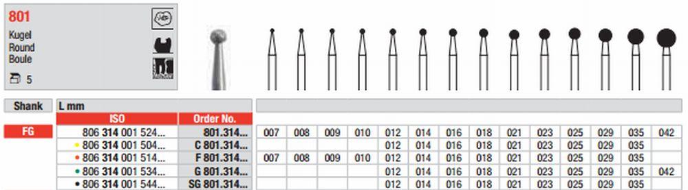 Diamantbor 5 stk FG SG801.018*