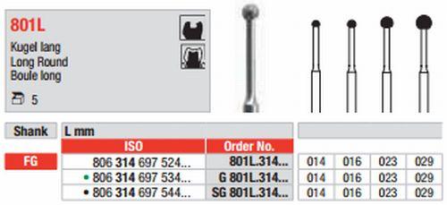 Diamantbor 5 stk FG G801L.014*