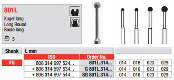 Diamantbor 5 stk FG SG801L.023*