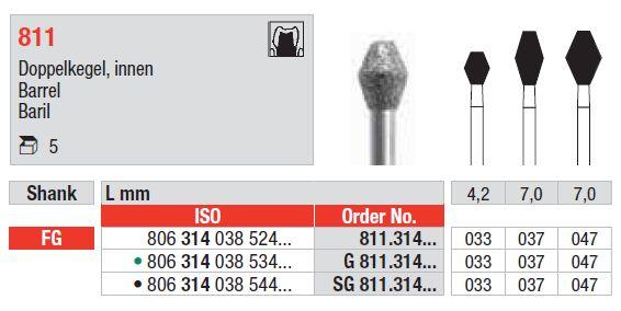 Diamantbor 5 stk FG 811.033*