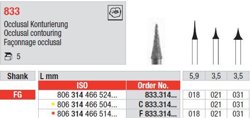 Diamantbor 5 stk FG F833.018 rød ring*