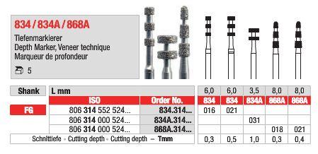 Diamantbor 5 stk FG 834.016*