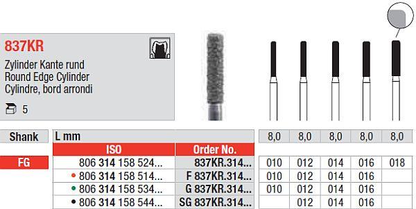 Diamantbor 5 stk FG 837KR.010*