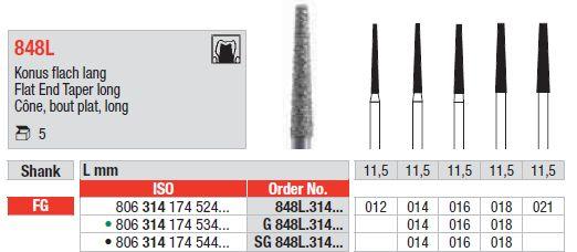 Diamantbor 5 stk FG 848L.014*