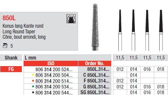 Diamantbor 5 stk FG 850L.018*